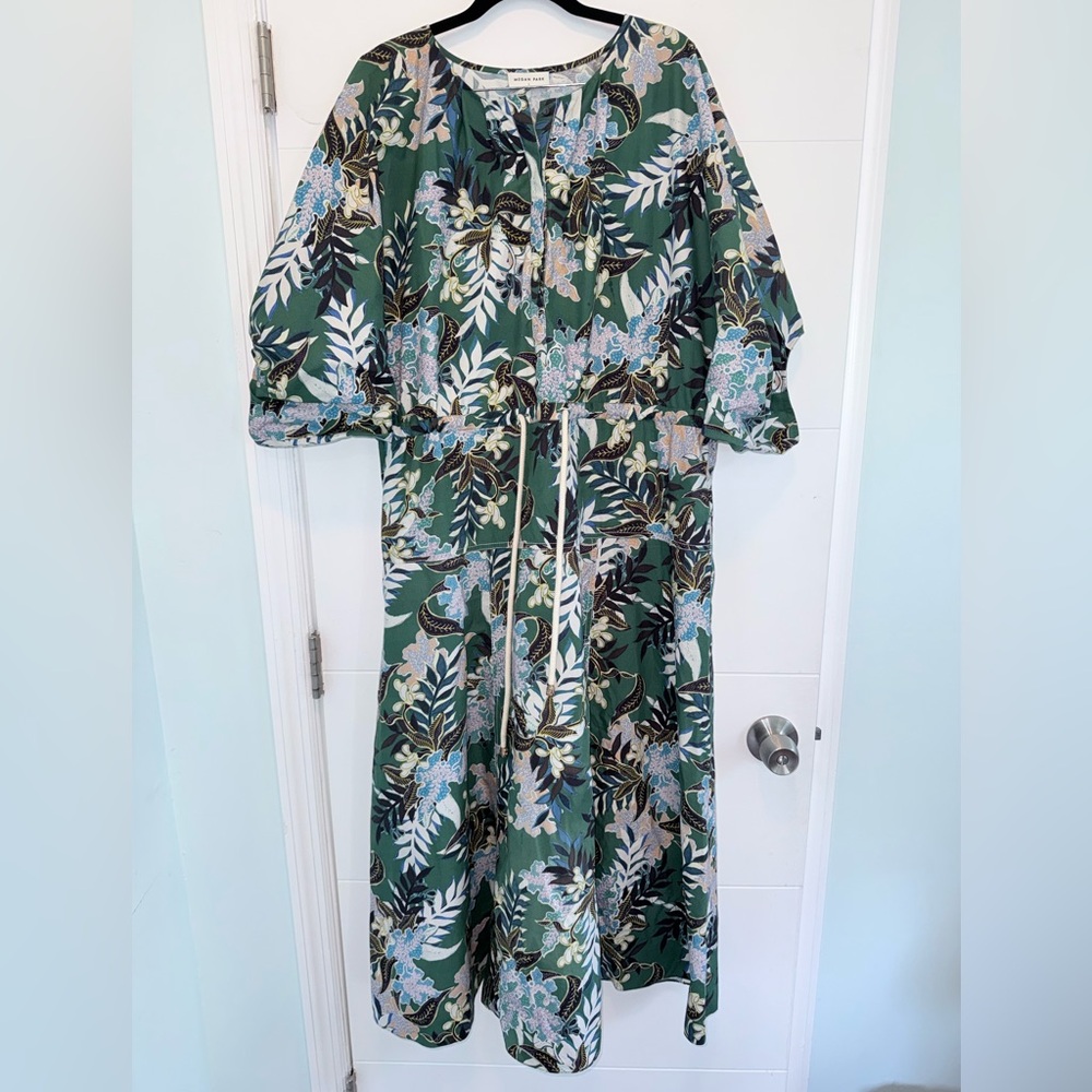 Megan Park - Chambray Print Dress - L - Picture 2 of 4